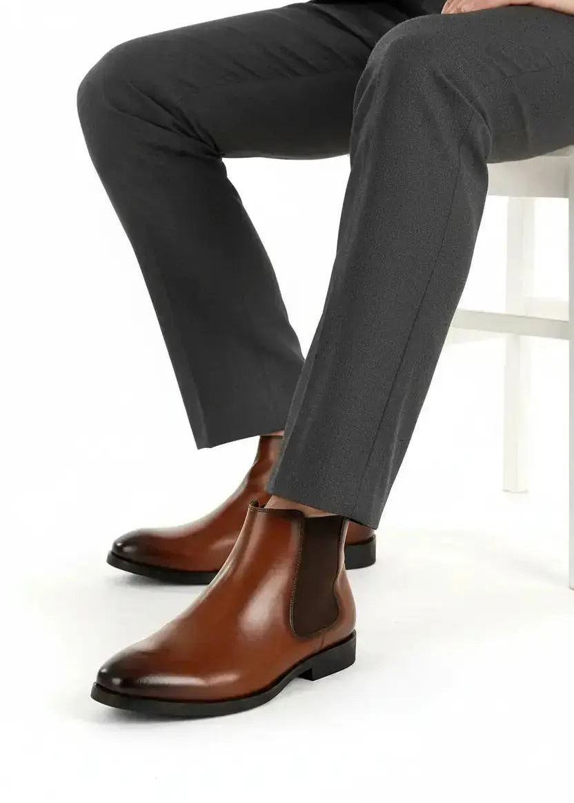 Bottines Chelsea Karl P Cognac